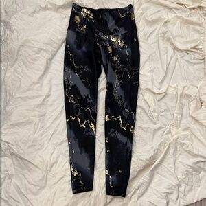Old Navy Black and Gold Leggings